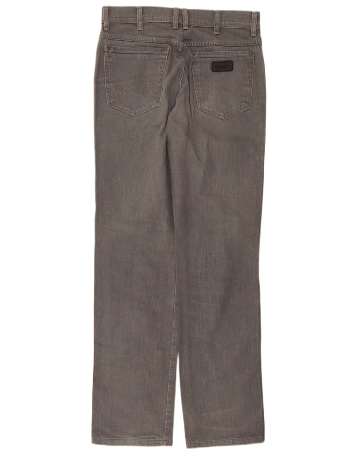 Wrangler Herre Texas Stretch Straight Jeans W33 L36 Grå Bomuld