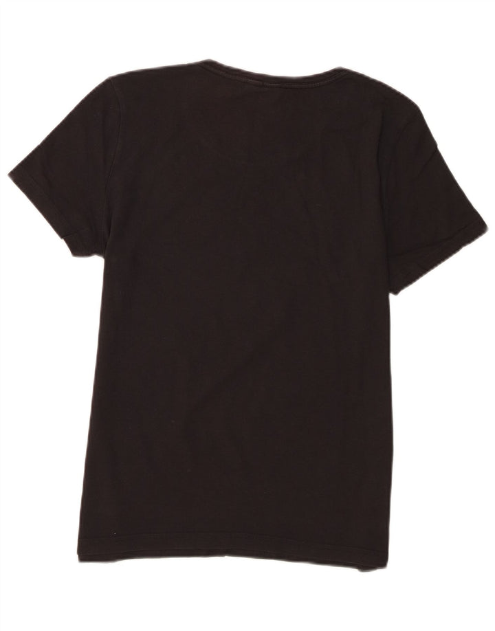 Adidas Dame Grafisk T-Shirt Top UK 12 Medium Sort