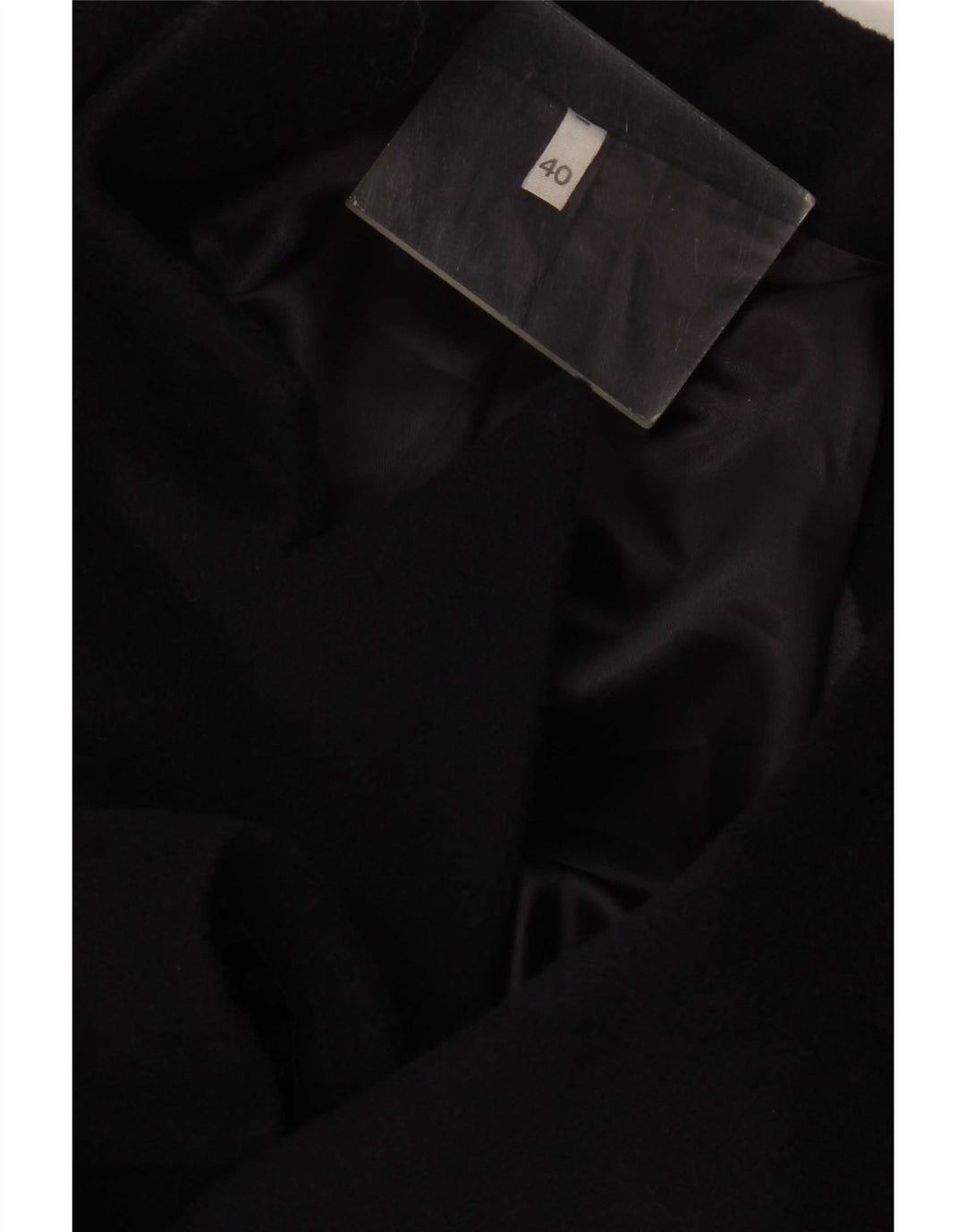Vintage dobbeltradet frakke til kvinder EU 40 Medium Navy Blue