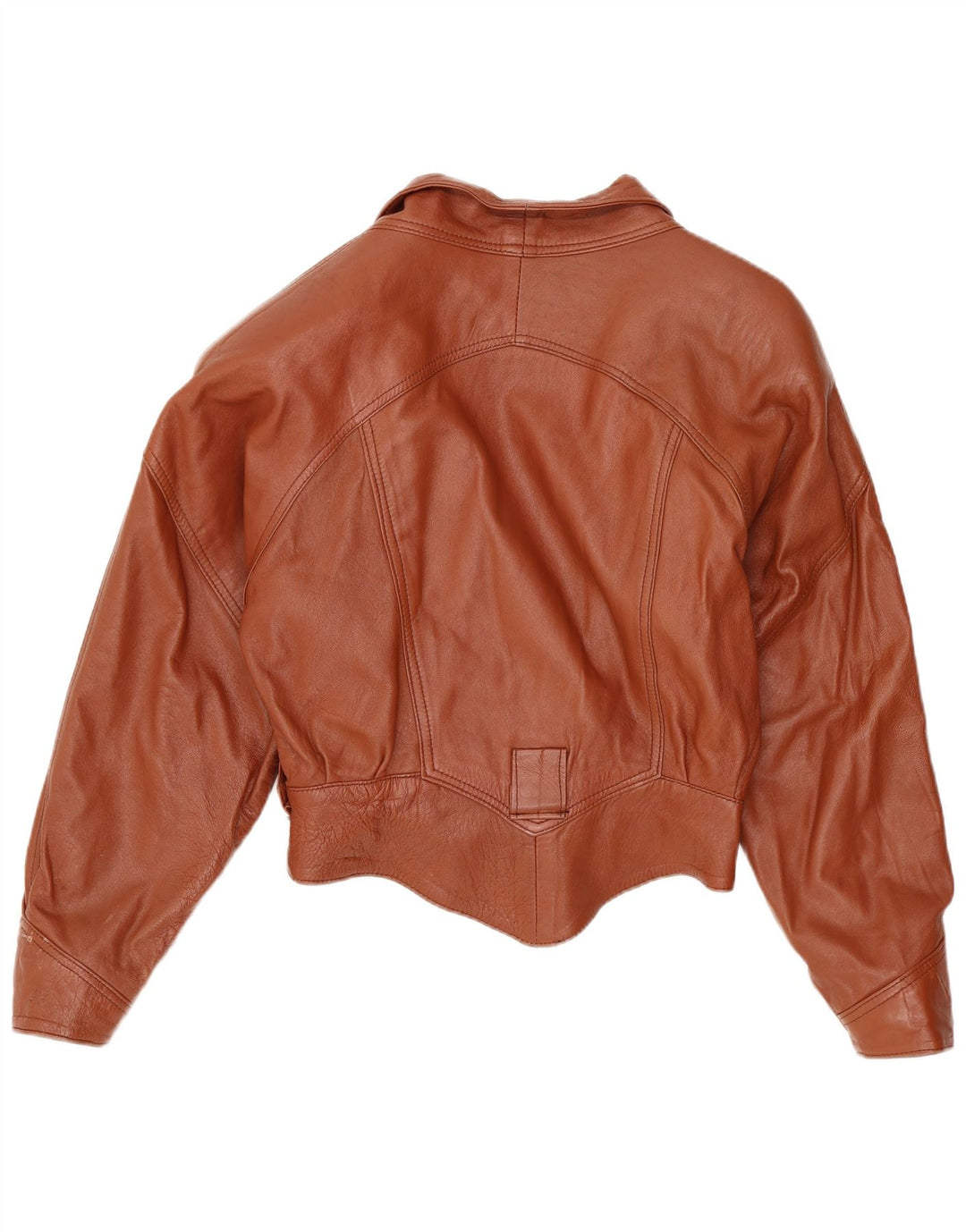 Vintage læderjakke til kvinder UK 10 Small Brown