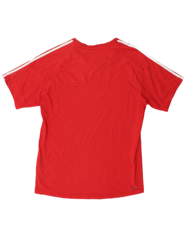 Adidas Herre Climalite T-Shirt Top Stor Rød Bomuld