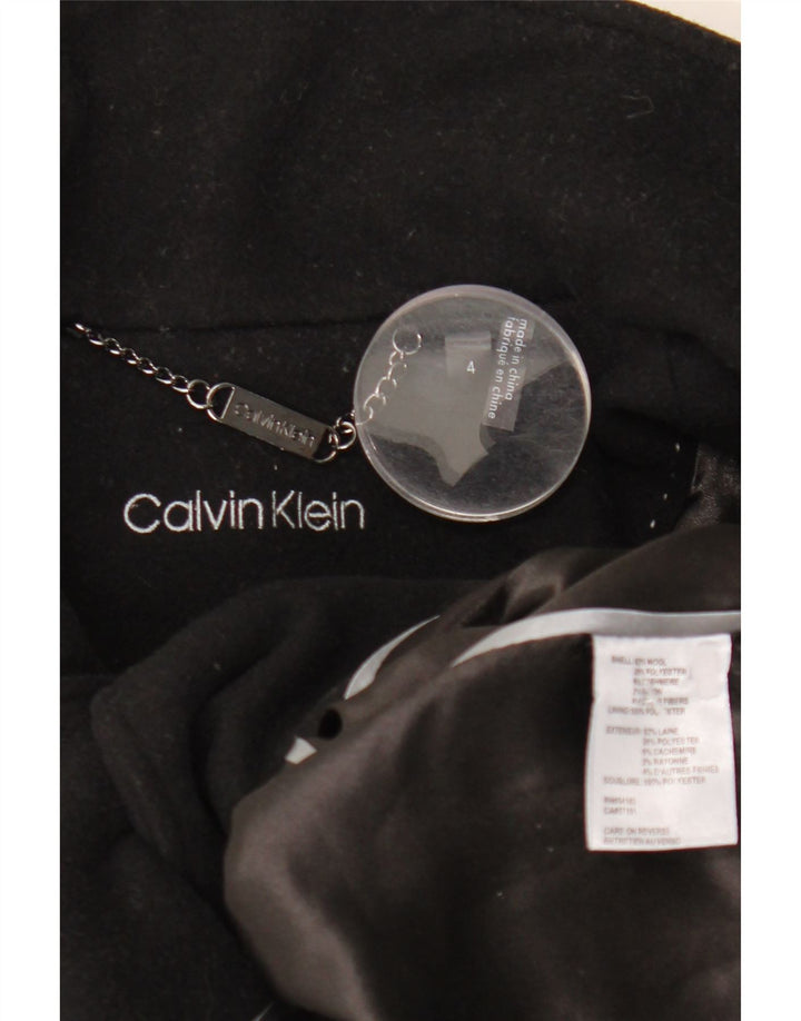 Calvin Klein Dame Overfrakke US 4 Lille Sort Uld