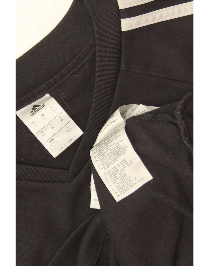 Adidas Herre Sweatshirt Jumper XL Sort Colourblock Polyester