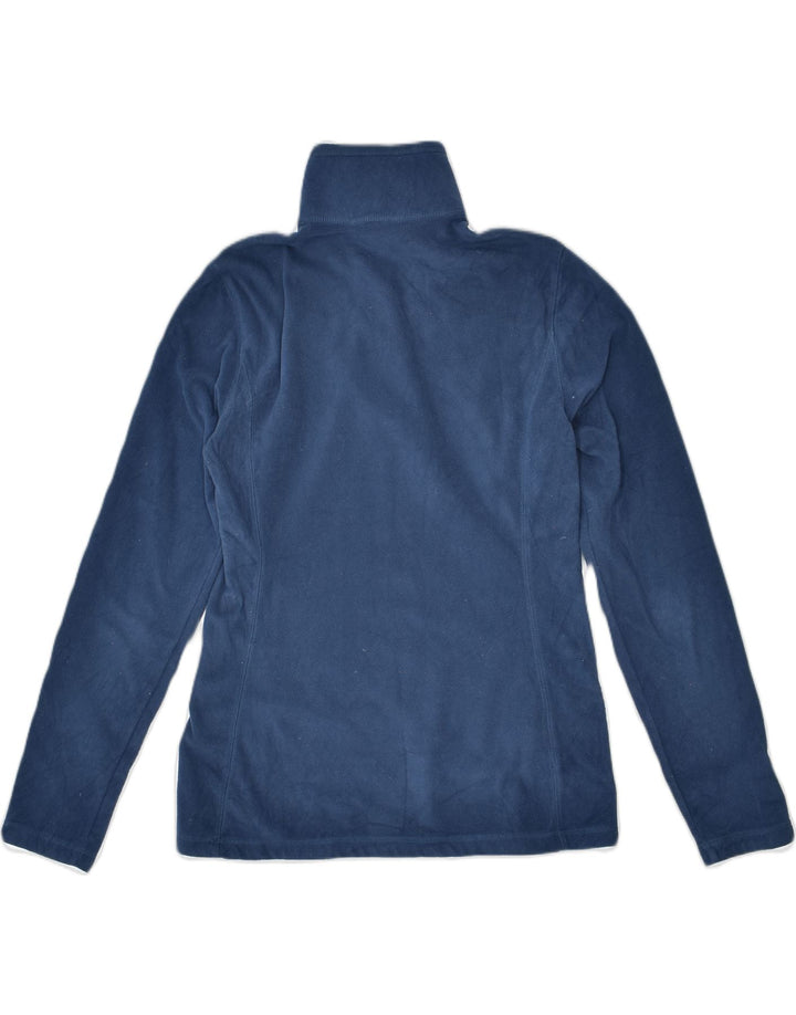 EDDIE BAUER Womens Fleece Zip Neck Jumper Sweater UK 6 XS Blue Polyester | Vintage | Thrift | Second-Hand | Used Clothing | Messina Hembry 