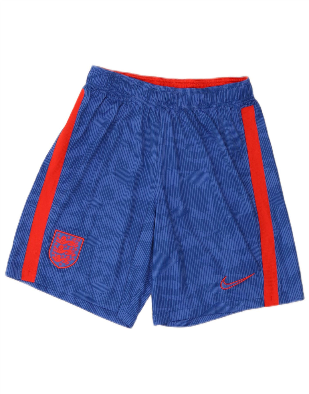 Nike Herre Dri Fit sportsshorts med abstrakt mønster, stor blå farveblok