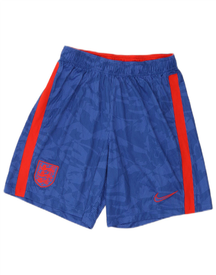 Nike Herre Dri Fit sportsshorts med abstrakt mønster, stor blå farveblok
