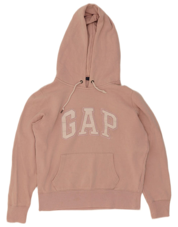 Gap Womens Grafisk Oversized Hoodie Jumper UK 10 Small Pink Bomuld