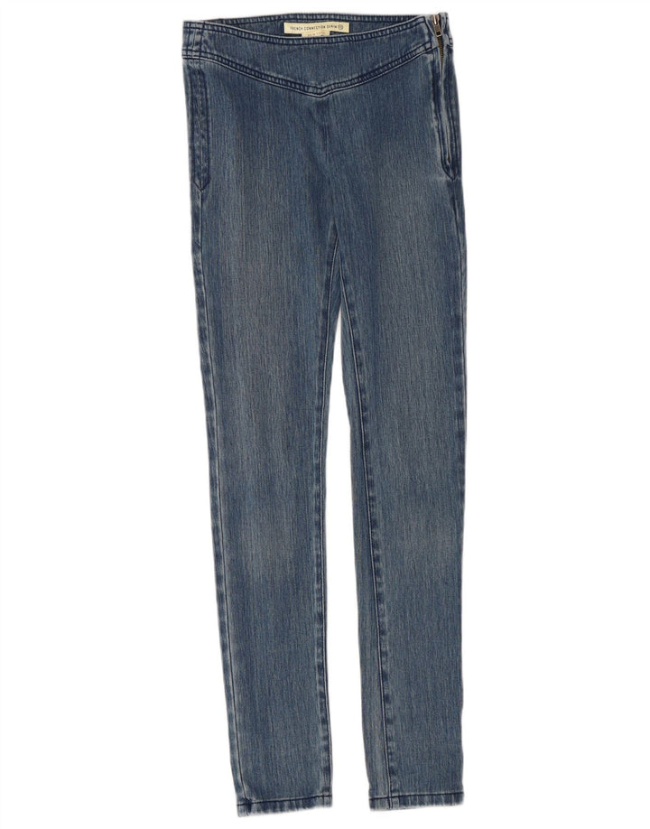 FRANSK FORBINDELSE Dame Skinny Jeans US 8 Medium W28 L32 Blå Bomuld
