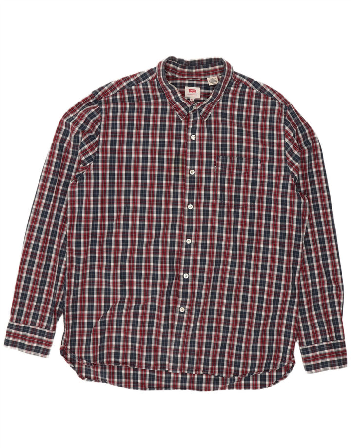 Levi's herre Regular Fit skjorte XL flerfarvet ternet bomuld