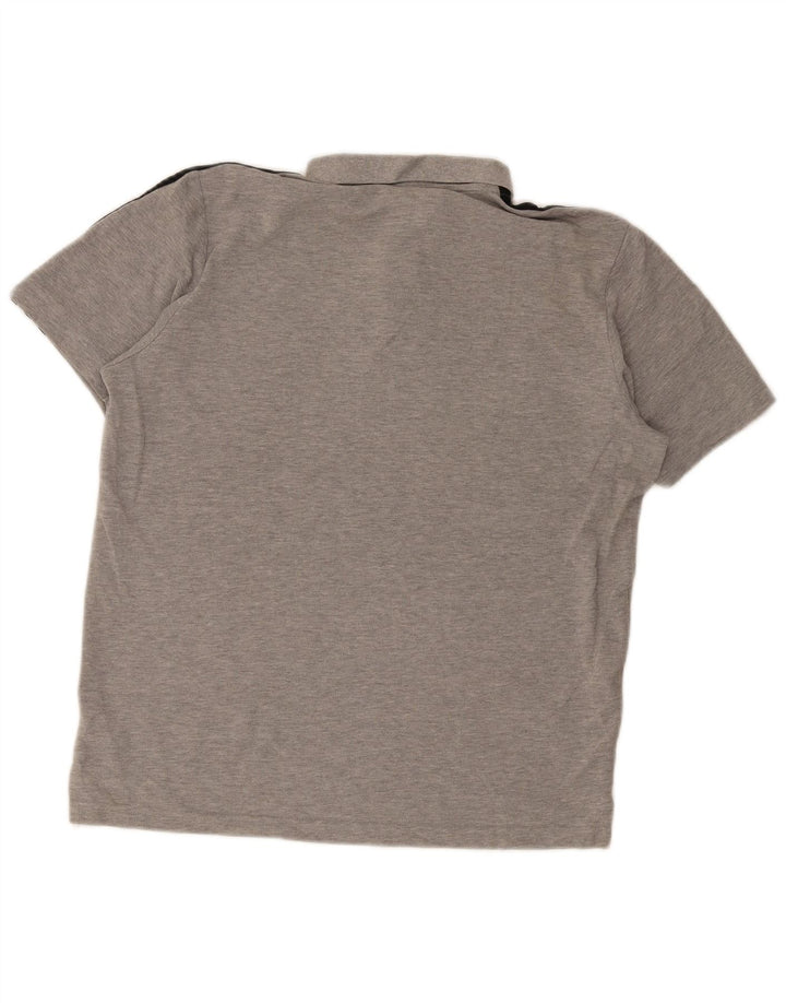 Adidas Polo Shirt til mænd, lille grå flækket bomuld