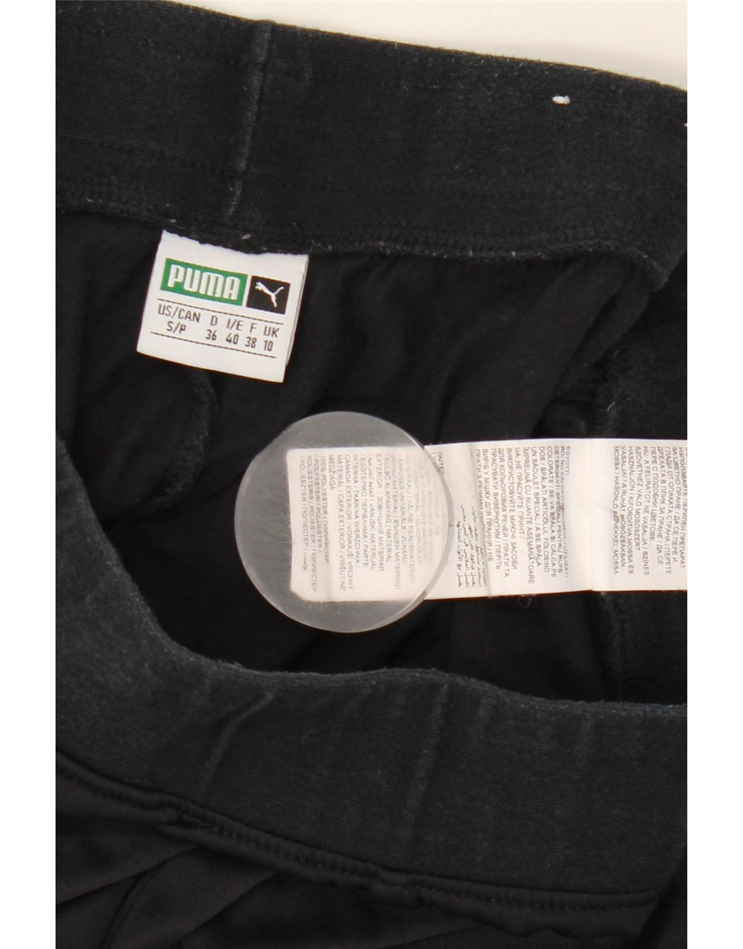 Puma træningsdragt til kvinder Joggers UK 10 Lille sort stribet polyester