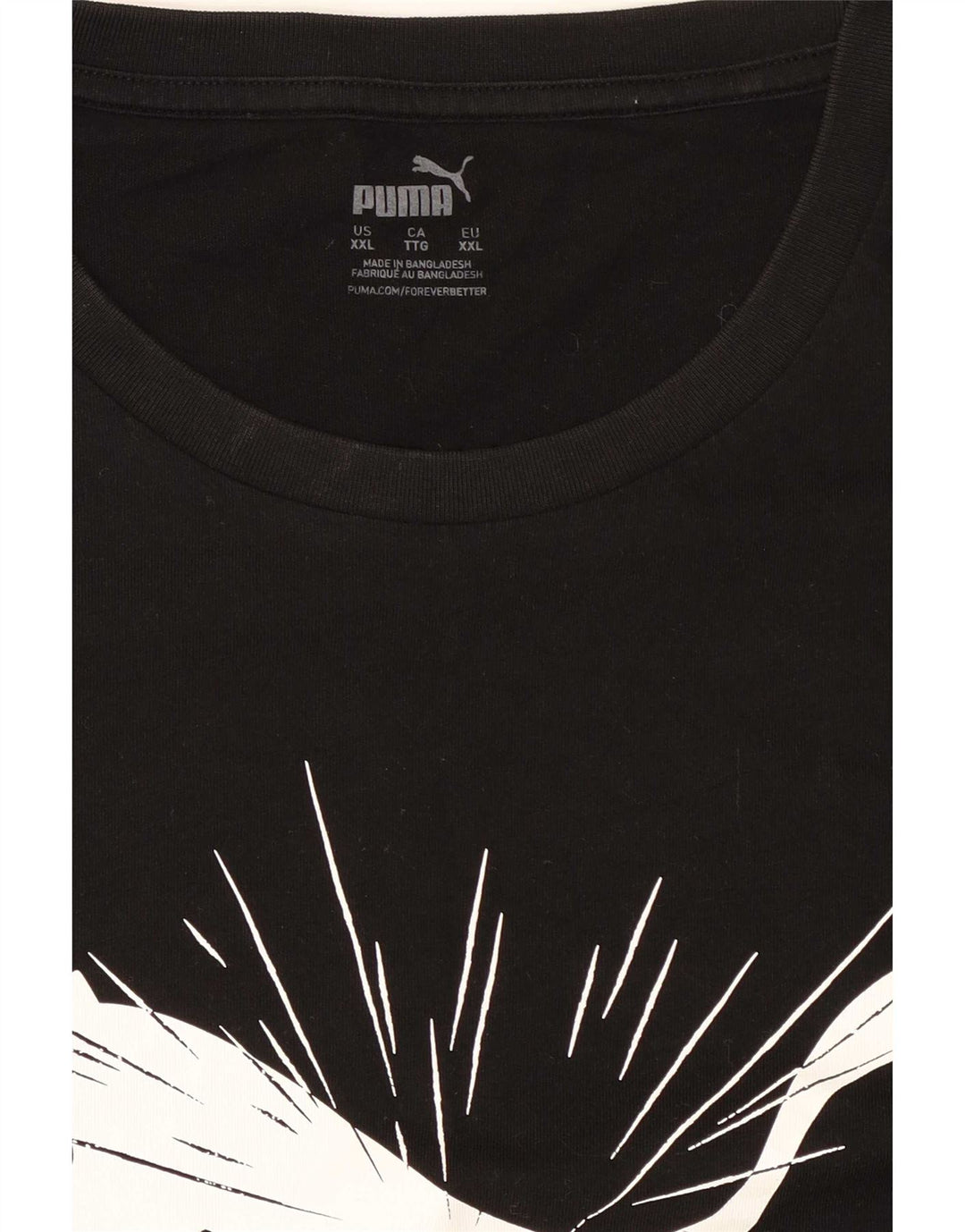 Puma Herre Grafisk T-Shirt Top 2XL Sort