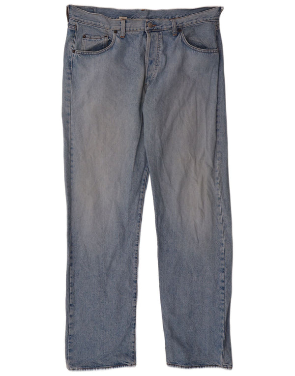 REPLAY Herre Straight Jeans W40 L34 Blå Bomuld