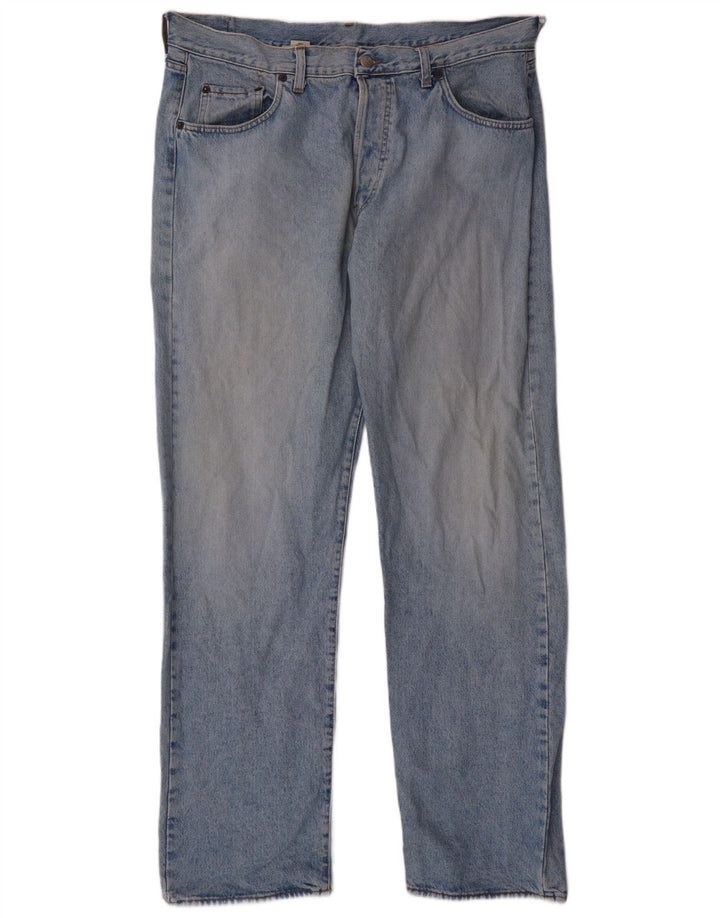 REPLAY Herre Straight Jeans W40 L34 Blå Bomuld