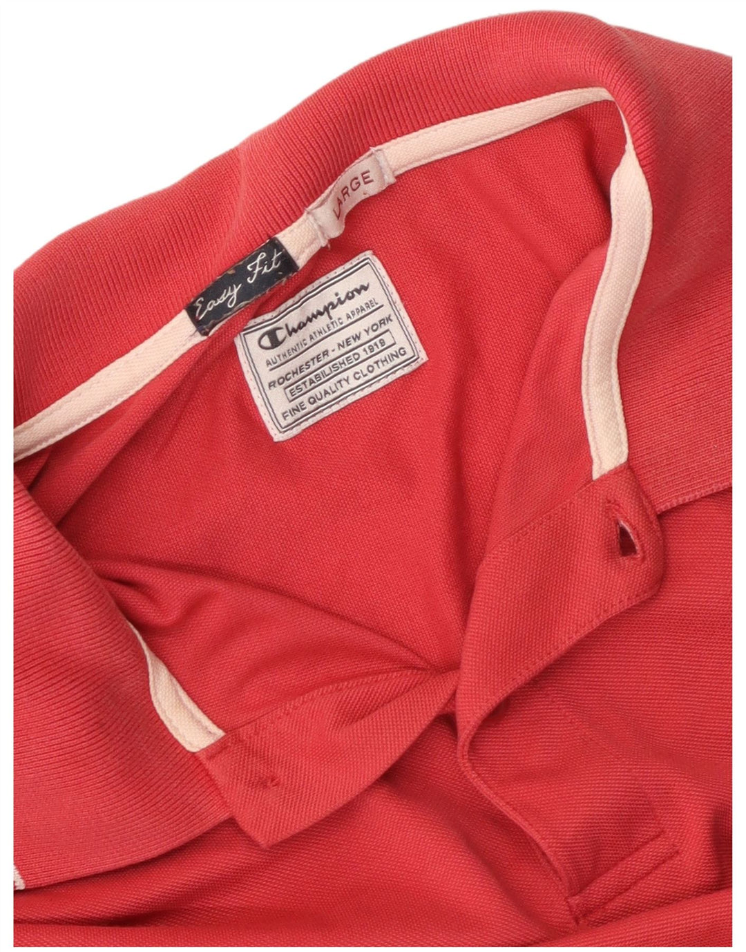 CHAMPION Herre Easy Fit Polo Shirt Large Red