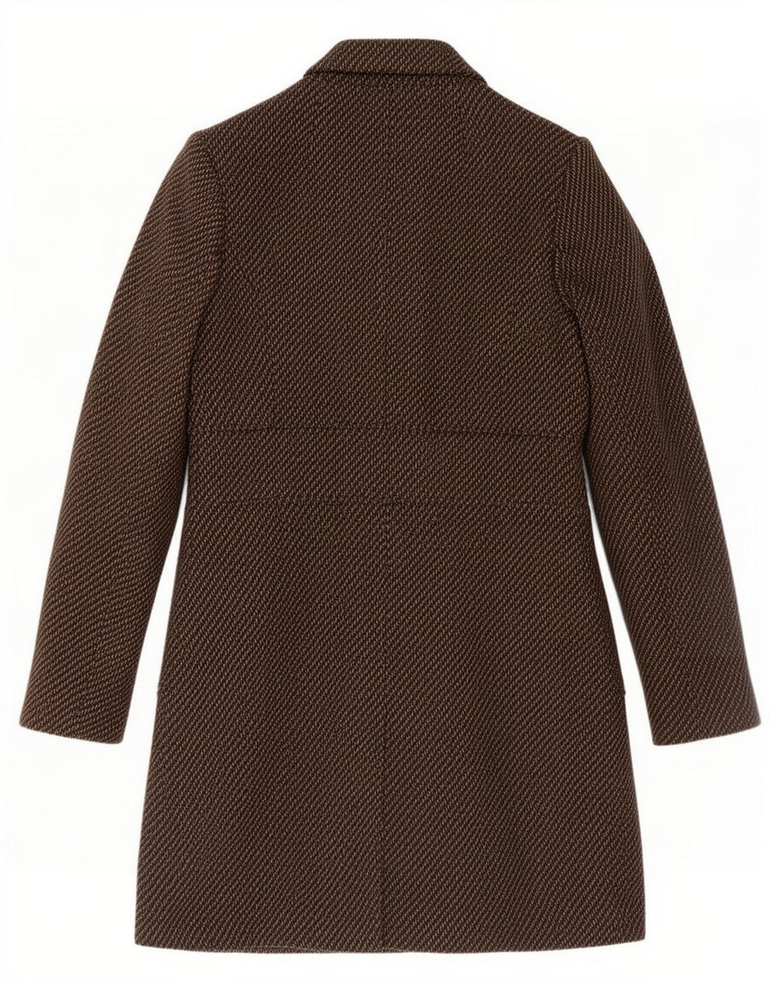 Calvin Klein Dame Dobbeltradet Frakke UK 12 Medium Brun Polyester