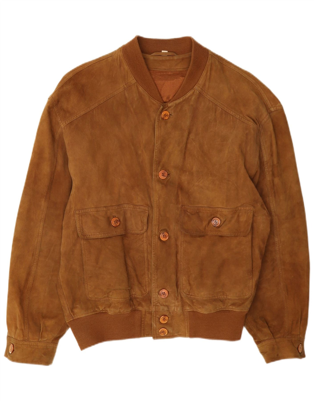 Vintage herre ruskind bomberjakke IT 46 lille beige læder