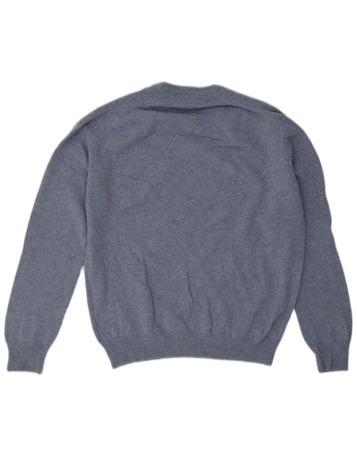 Marks & Spencer Herre Regular Fit V-hals sweater Medium Blue Wool