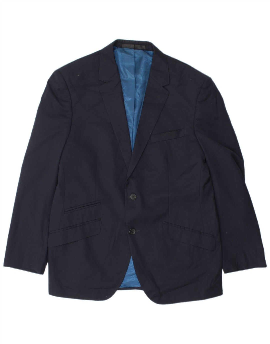 Marks & Spencer Herre Skræddersyet Fit Blazer Jacket UK 38 Medium Navy Blue