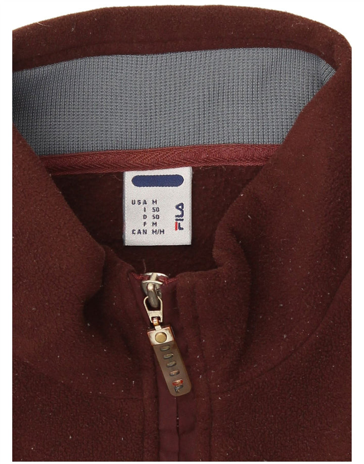 Fila Herre grafisk lynlås-hals Fleece Jumper Medium Brun Colourblock