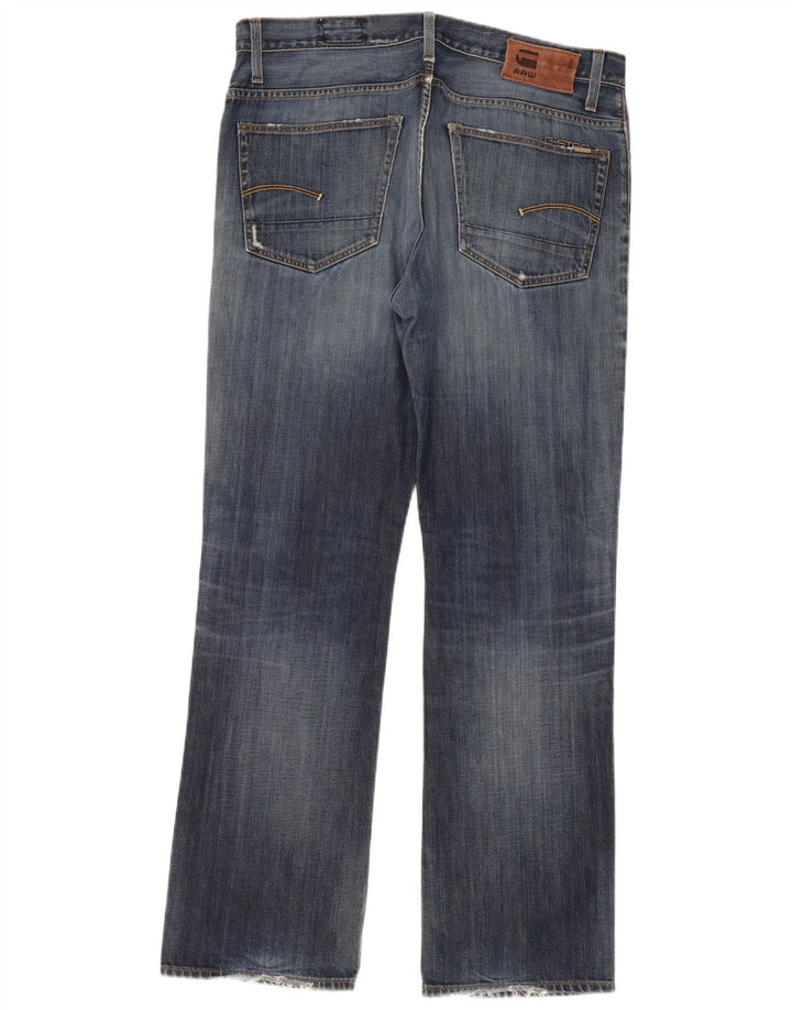 G-Star Herre Distressed Straight Jeans W38 L34 Blå