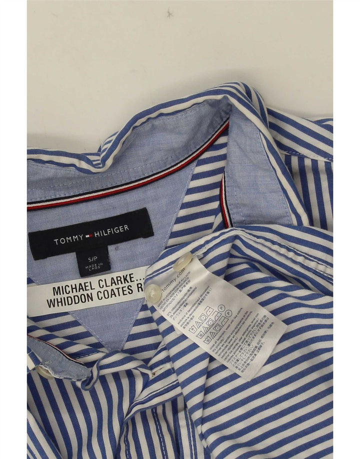 Tommy Hilfiger herreskjorte lille blå stribet bomuld