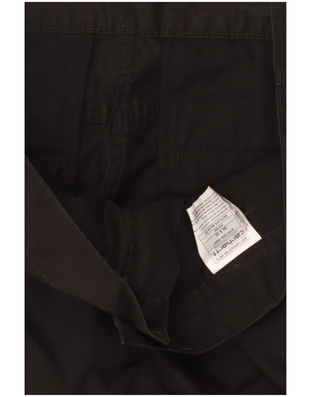 CARHARTT Straight Chino-bukser til mænd W34 L32 Sort bomuld
