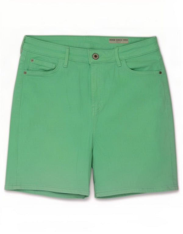 Marks & Spencer denimshorts til kvinder UK 14 Medium W30 Grøn bomuld