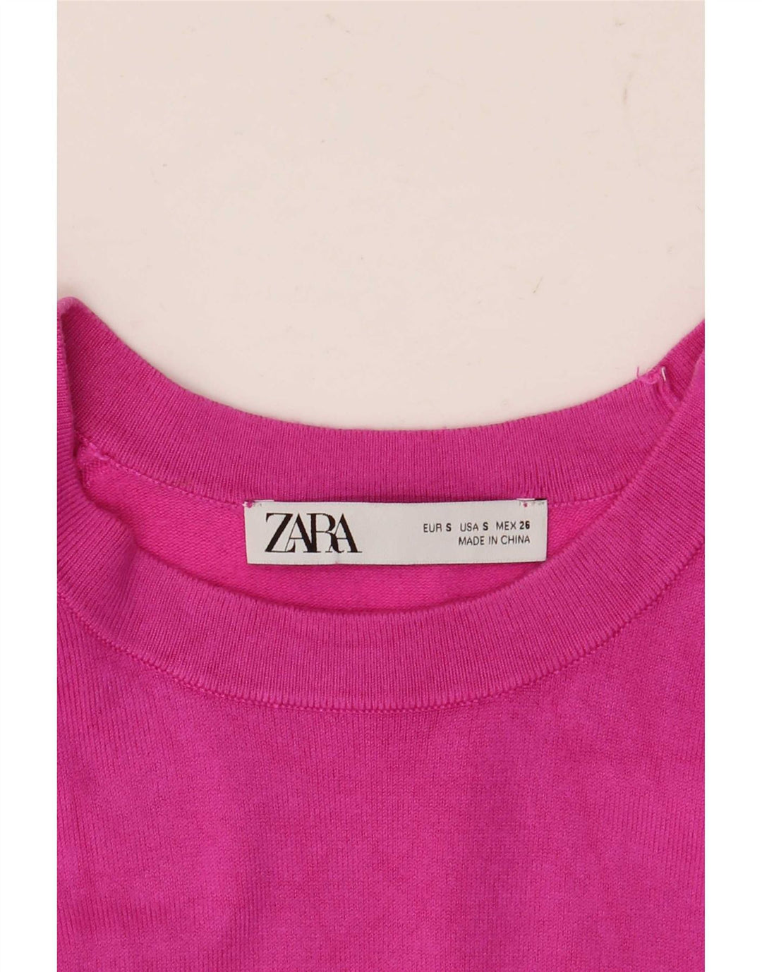 Zara Dame Vest Tank Top UK 8 Small Pink