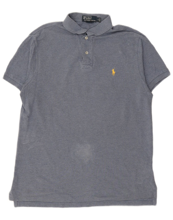 POLO RALPH LAUREN Herre Slim Fit Polo Shirt Stor Blå Bomuld