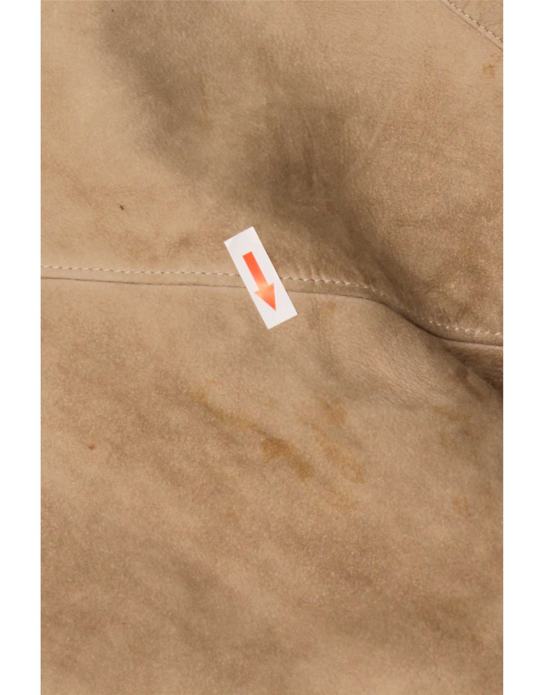 Vintage Dame 3/4 ærme Shearling Coat UK 14 Medium Beige