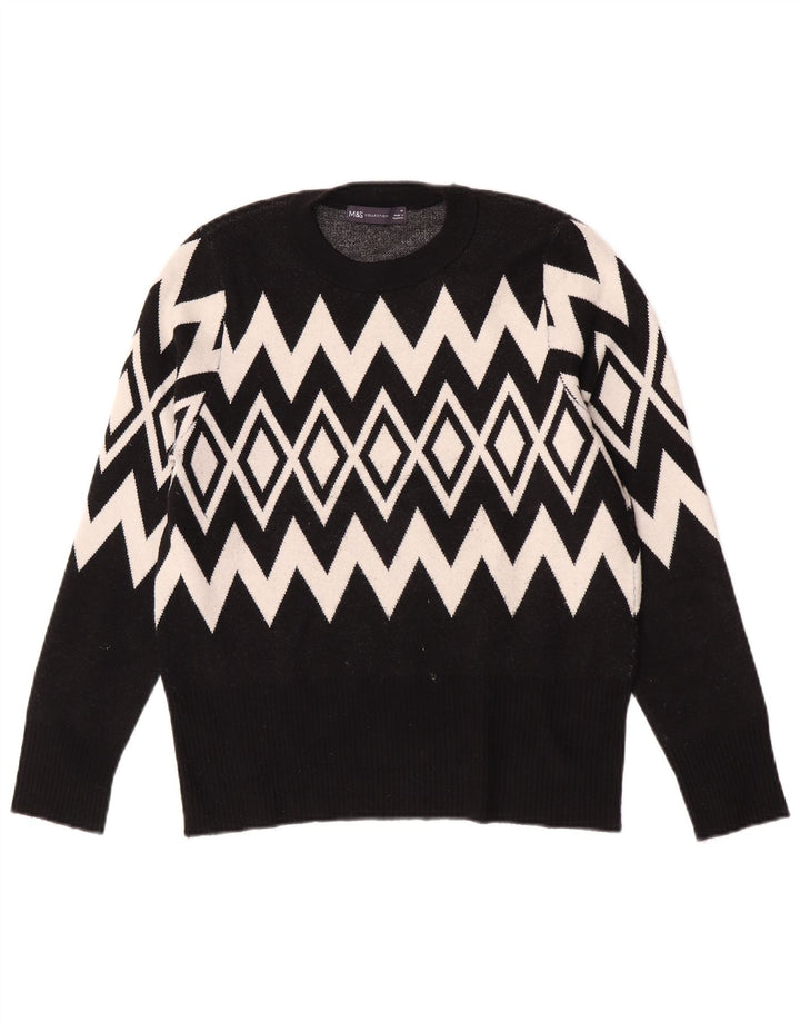 Marks & Spencer Dame sweater med rund hals DK 14 Medium Sort