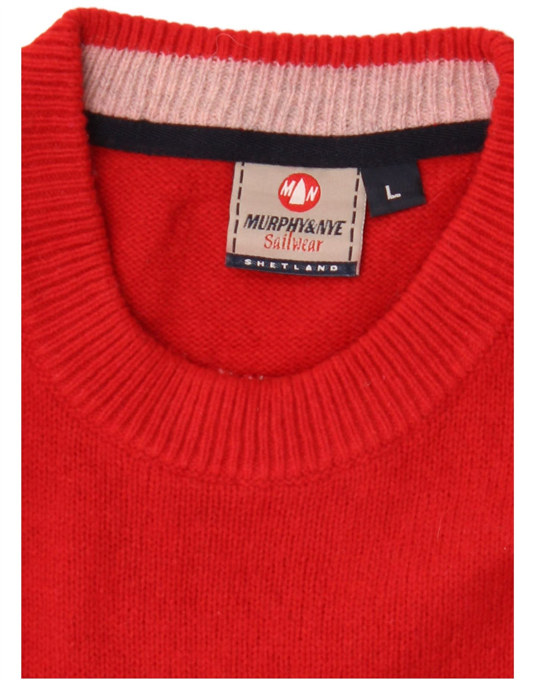 Murphy & Nye Herre sweater med rund hals, stor rød