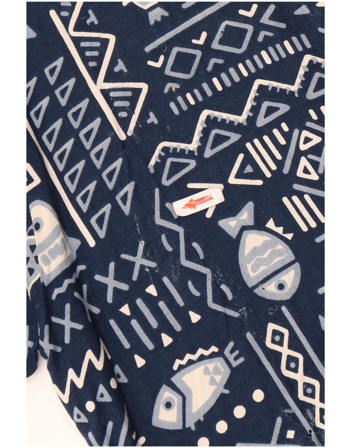 Forester Kortærmet Herreskjorte Stor Navy Blue Rayon