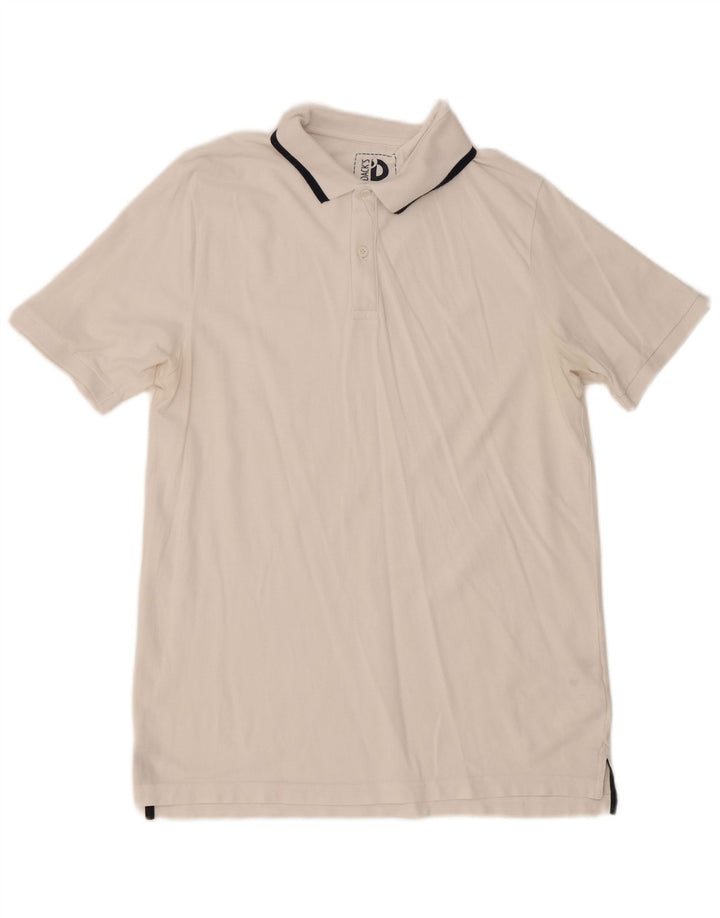 Dacks herre poloshirt stor hvid bomuld