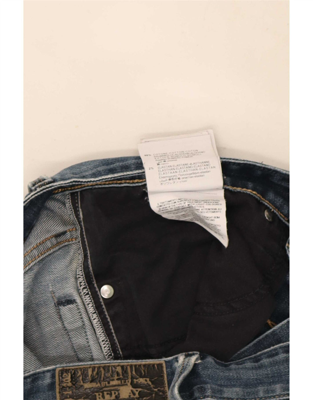 Replay Herre Slim Jeans W32 L32 Blå Bomuld
