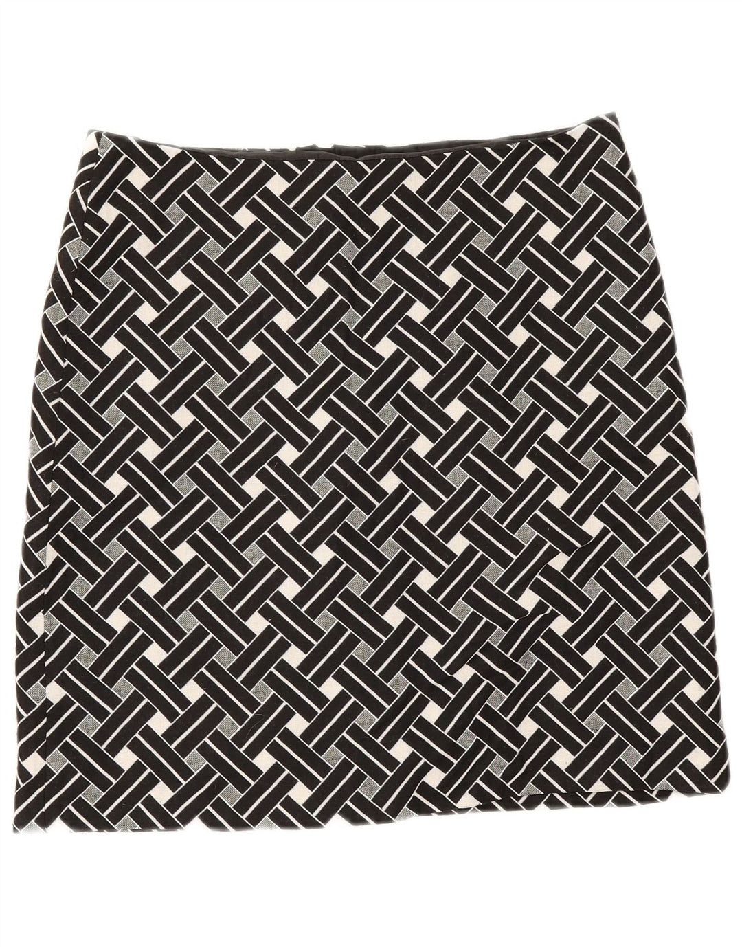 Marks & Spencer lige nederdel til kvinder UK 12 Medium W32 Sort Geometrisk