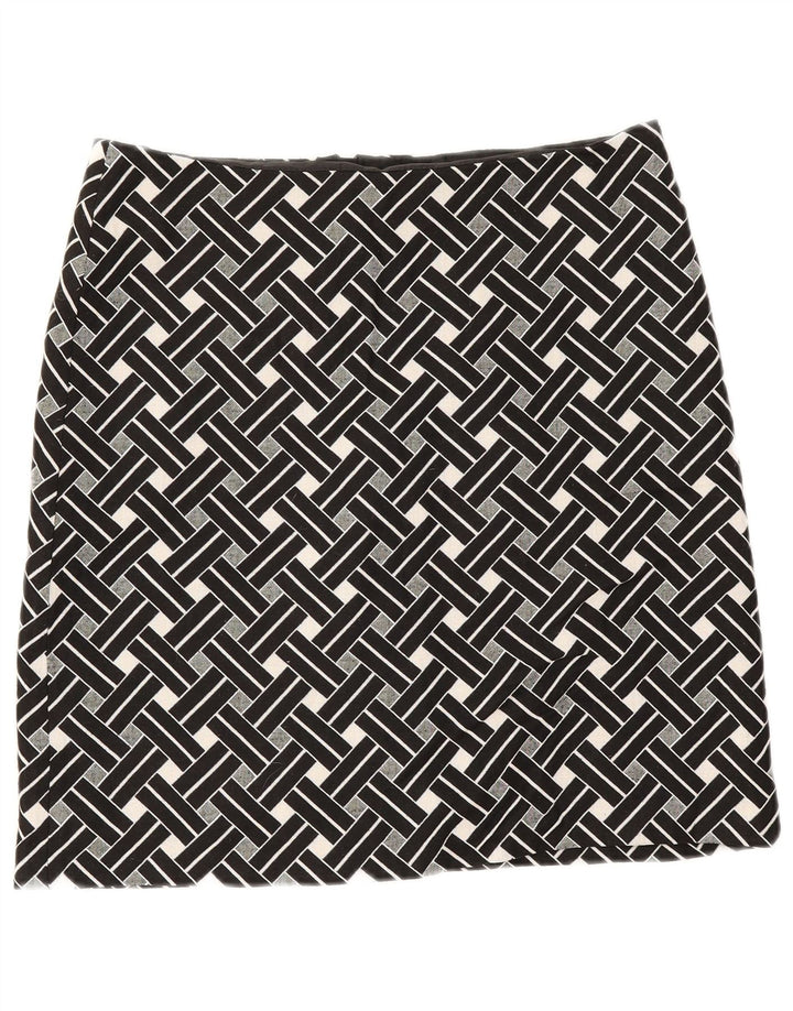 Marks & Spencer lige nederdel til kvinder UK 12 Medium W32 Sort Geometrisk