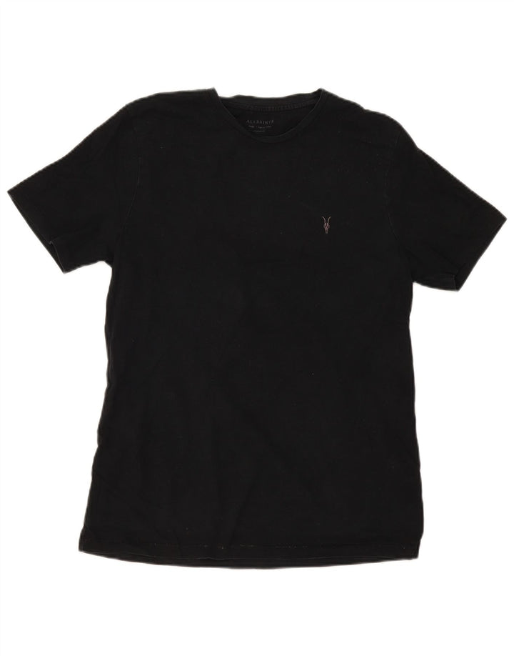 All Saints Herre Regular Fit T-Shirt Top Stor Sort Bomuld