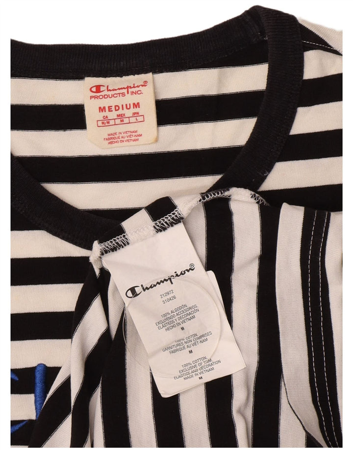 Champion Herre grafisk T-shirt top mellem sort stribet bomuld