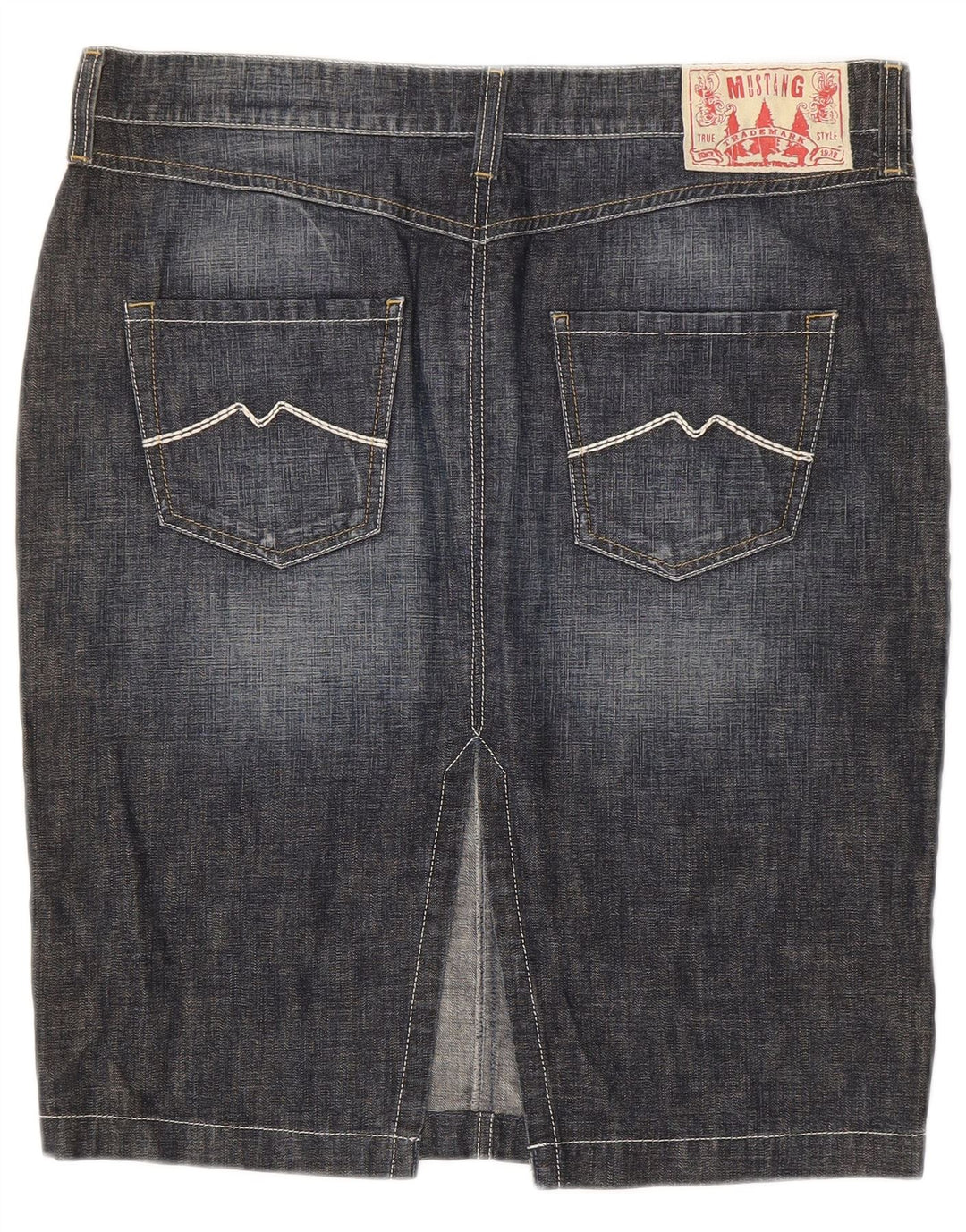 MUSTANG Dame Denim Nederdel W34 Large Navy Blue