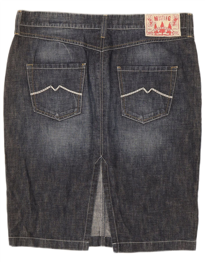 MUSTANG Dame Denim Nederdel W34 Large Navy Blue