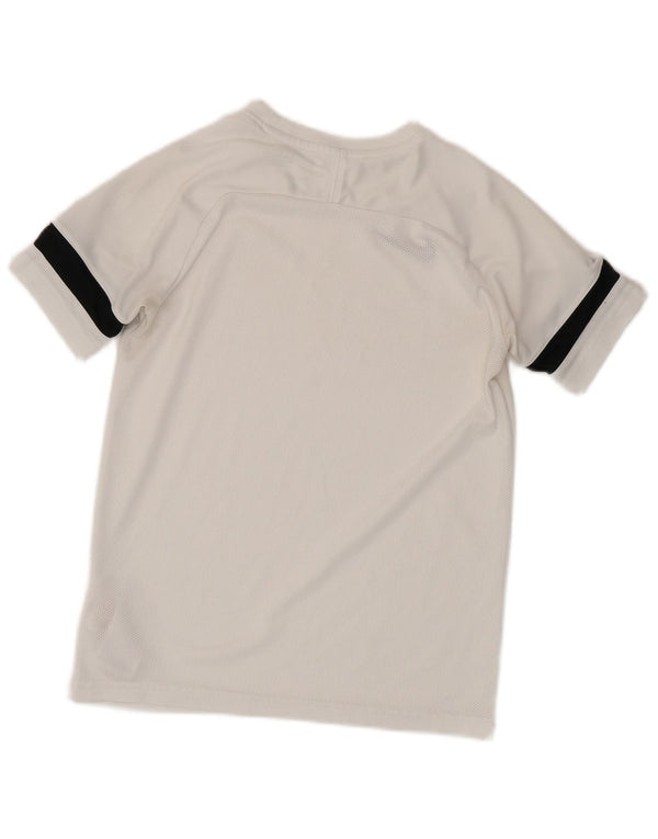 NIKE Dri Fit T-Shirt Top 12-13 år Stor hvid farveblok