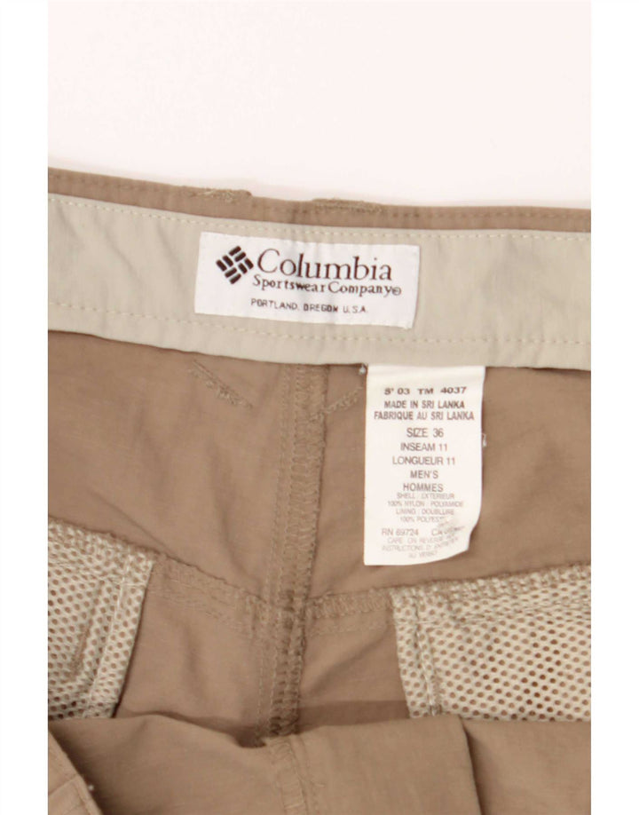 Columbia Herre Cargo Shorts W36 Stor brun nylon