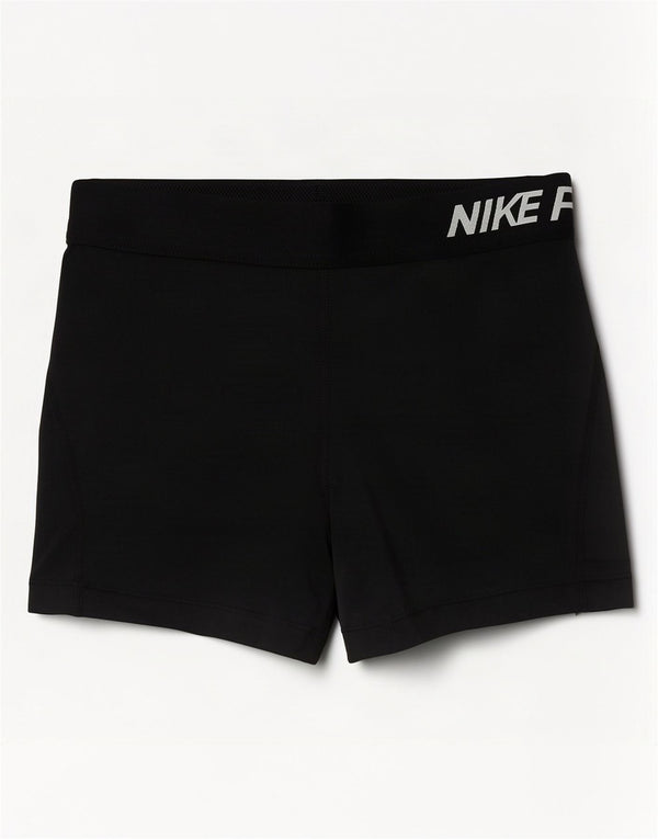 Nike Dame Dri Fit grafiske sportsshorts UK 8 Small Black Polyester