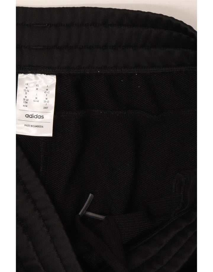 ADIDAS Womens Tracksuit Trousers Joggers UK 12/14 Medium  Black Polyester Vintage Adidas and Second-Hand Adidas from Messina Hembry 