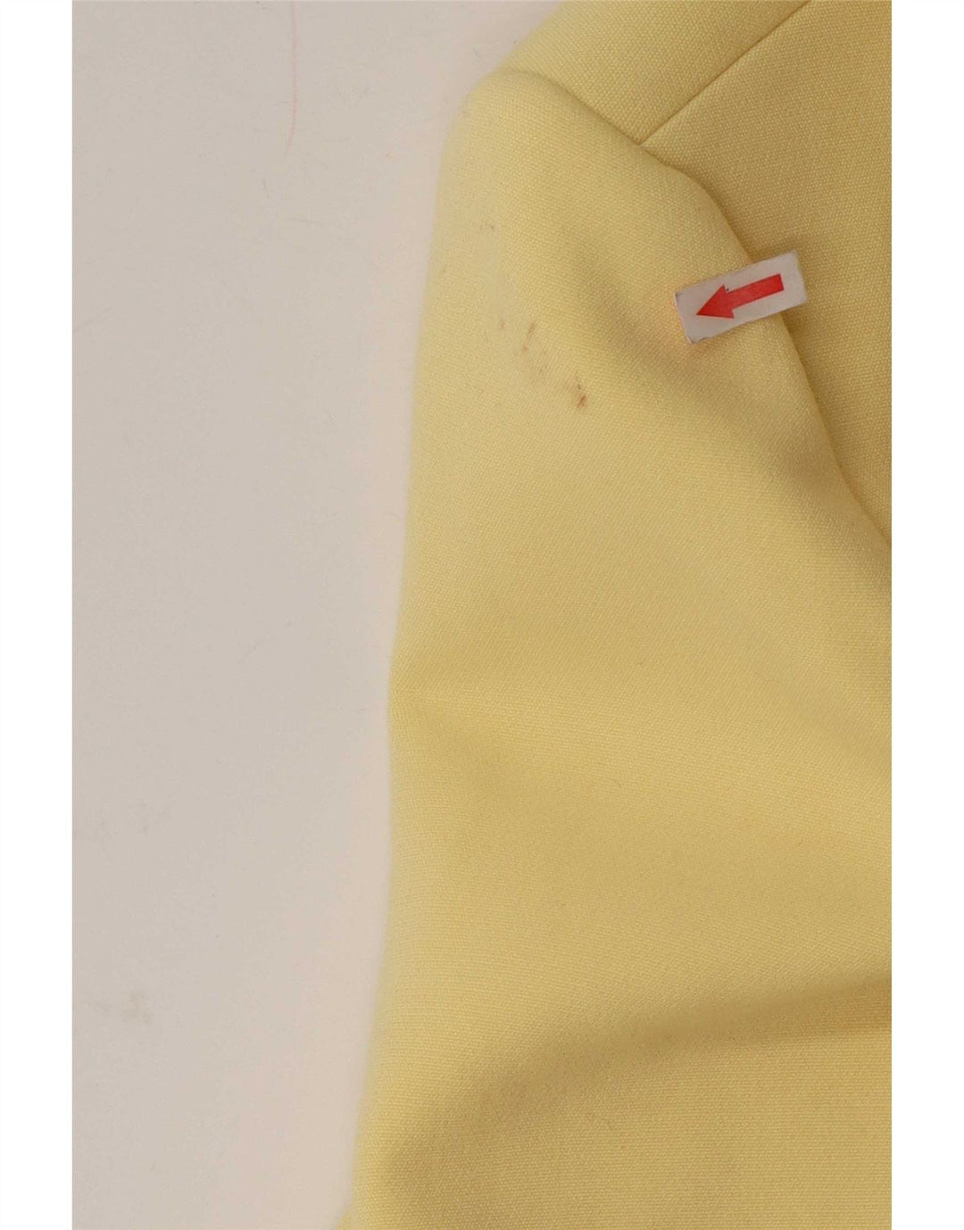 Zara Dame Longline 1 Knap Blazer Jacket UK 6 XS Gul Polyester