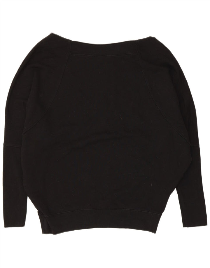 ALL SAINTS Dame Oversized Sweatshirt Jumper UK 14 Medium Sort Bomuld