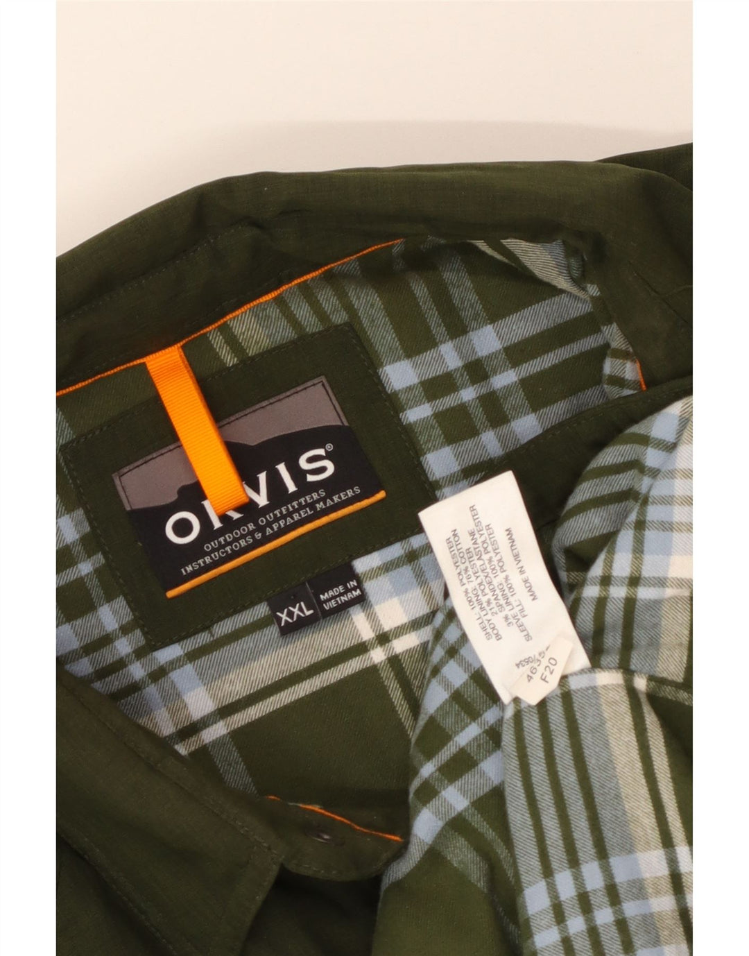 ORVIS Herre Utility Jacket UK 44 2XL Khaki Polyester