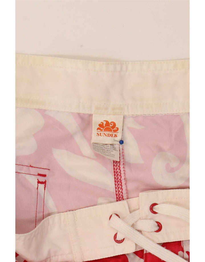 Sundek Herre badeshorts Store Røde Blomster Polyester